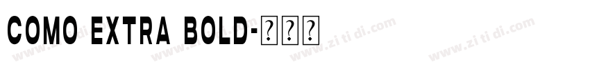 Como Extra Bold字体转换